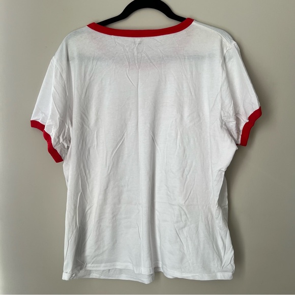 Levi’s GRAPHIC RINGER TEE SHIRT (PLUS SIZE) white and red women’s 2XL - Picture 6 of 11